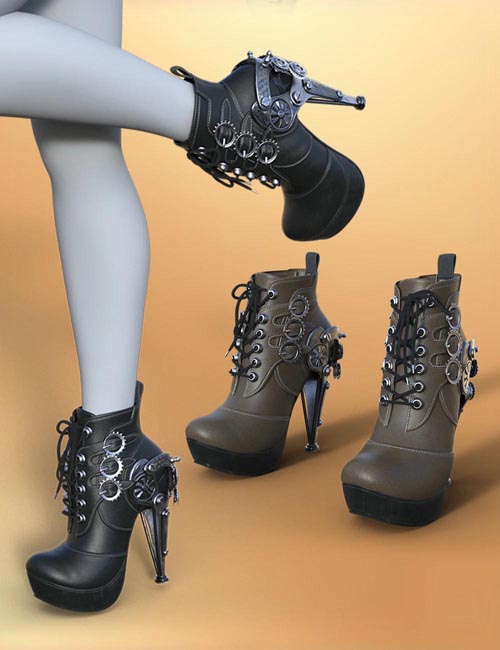 Mechanical Gear High Heels for Genesis 9