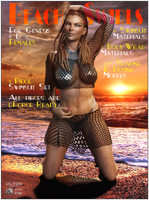dForce Beach Swirls for Genesis 8 and 3 Females