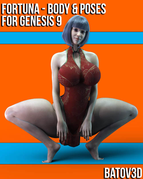 Fortuna Body Morph and Poses for Genesis 9