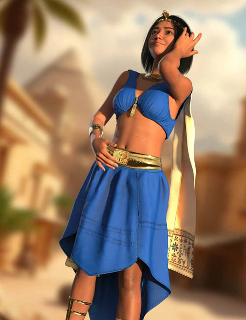 dForce Egyptian Princess Outfit for Genesis 9