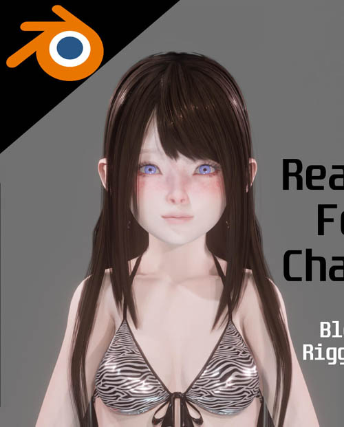 Bikini Model - Realistic Female Character - Blender Eevee