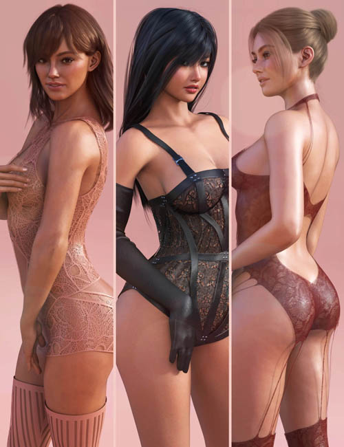 Bundle M8 Sensual Bodysuits for Genesis 9