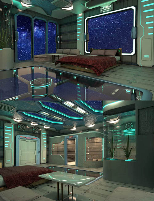 Futuristic Space Bedroom