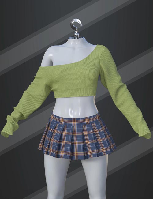 dForce SU Sexy Sweater Set for Genesis 9, 8.1, and 8 Female