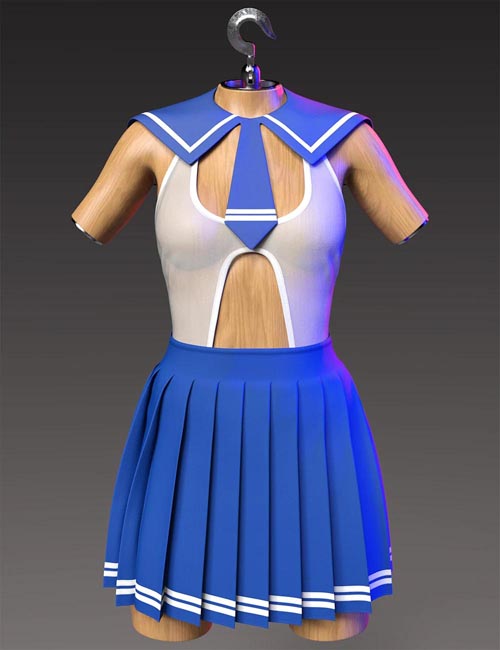 dForce GN JK Uniform for Genesis 9, 8.1, and 8 Female