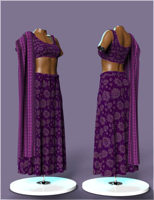 Lacha Tricolor for dForce Indian Lacha Dress