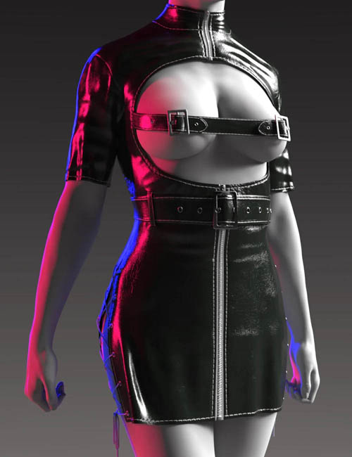 dForce GN Bare Chest Leather Uniform for Genesis 9