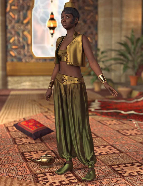 dForce Genie Outfit & Props for Genesis 9