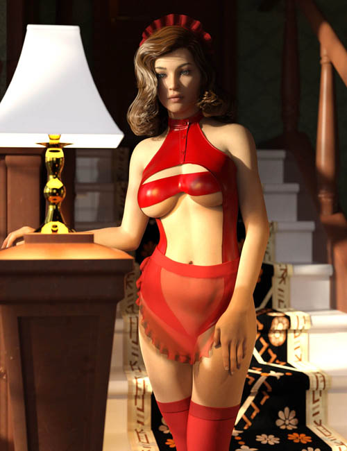 AH dForce Luxe Maid Outfit For Genesis 9, 8 and 8.1 Female