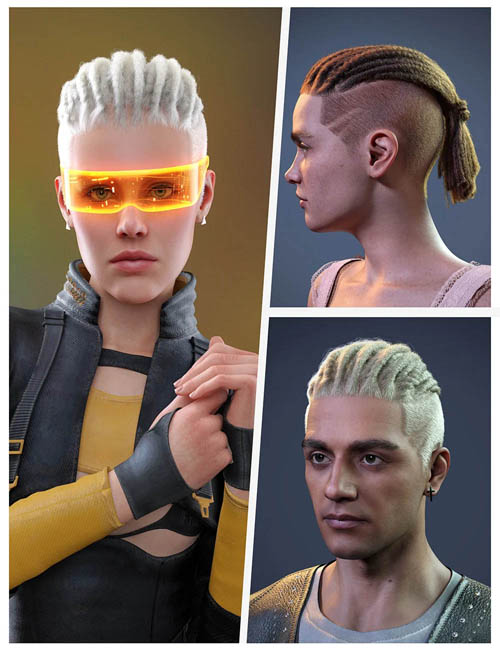  dForce Hesba Hair and MB Hesba for Genesis 9 Feminine Bundle