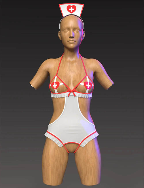 dForce GN Nurse Bodysuit for Genesis 9, 8.1, and 8 Female