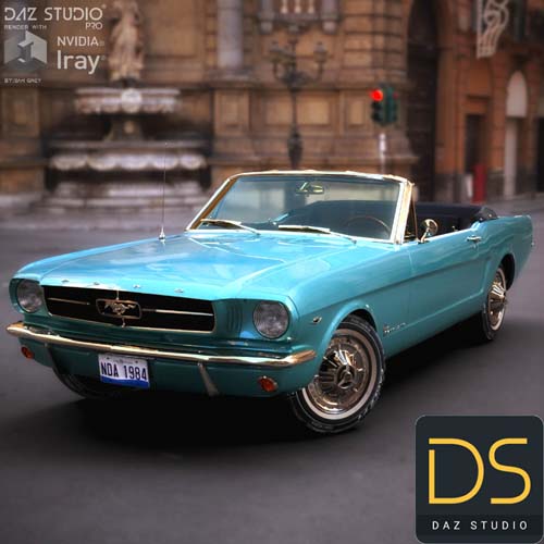 Ford Mustang Convertible 1965 for DAZ Studio
