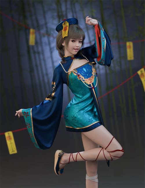 dForce MKTG Sweet Zombie Outfit for Genesis 9, 8.1 and 8 Female