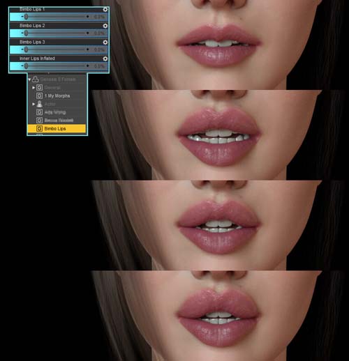 Bimbo Lips Morphs for Genesis 8 Female
