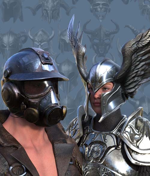 Fantasy Helmet Collection for G3F,G3M,G8F,G8M,G9