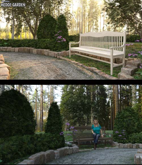 3D Scenery: Hedge Garden