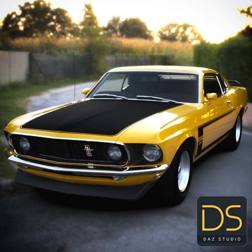 Ford Mustang Boss 1969 for DAZ Studio