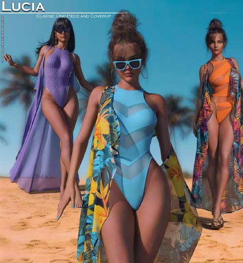 Lucia One-Piece and Coverup for G8/8.1 Females