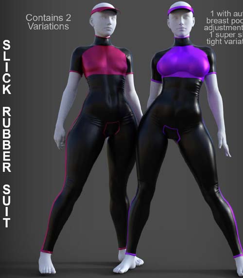 Slick Rubber Suit for Genesis 8 Female