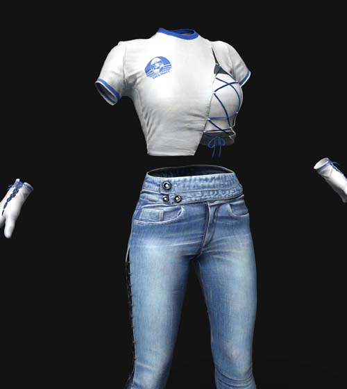Eve Destroyed Denim Outfit G8F
