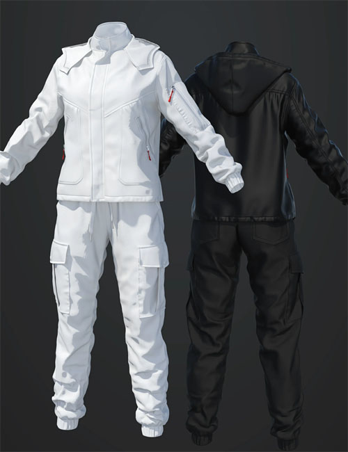 dForce SU Outdoor Jacket Set for Genesis 9, 8.1, and 8 Female