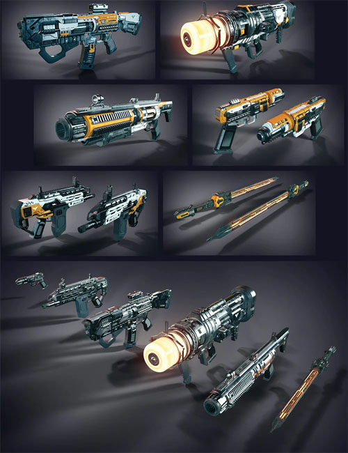 Futuristic Weapon Collection 01