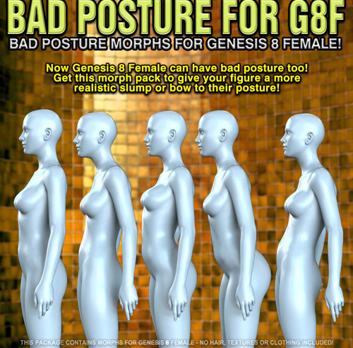 Bad Posture Morphs for Genesis 8 Female