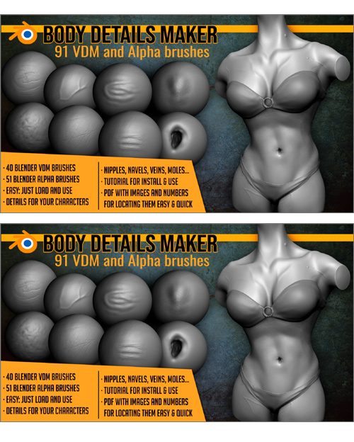 Body Details Vdm Brushes For Blender