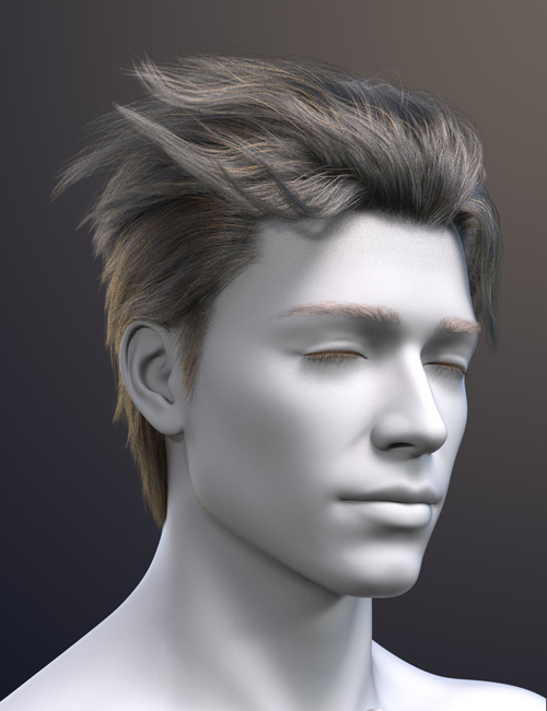 dForce Strand-Based FE Dragon Beard Back Hair for Genesis 9
