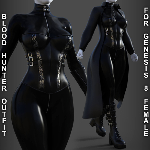 Blood Hunter Outfit for Genesis 8 Female
