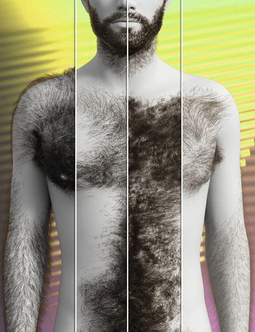 Jepe's dForce Omni Body Hair Sets For Genesis 8.1 Males