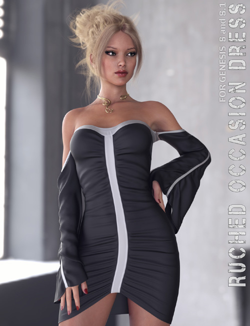 dForce Ruched Occasion Dress Genesis 8 and 8.1F 