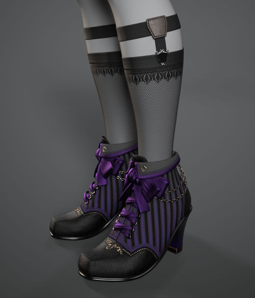 Victorian Gothic Boots with Long Socks for G8M, G8F and G9 (and characters)