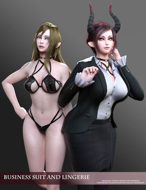 Business Suit and Lingerie for Genesis 8 and 8.1 Female (From Dead Post)