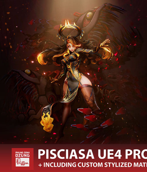 Pisciasa Stylized PBR Character UE4 Project