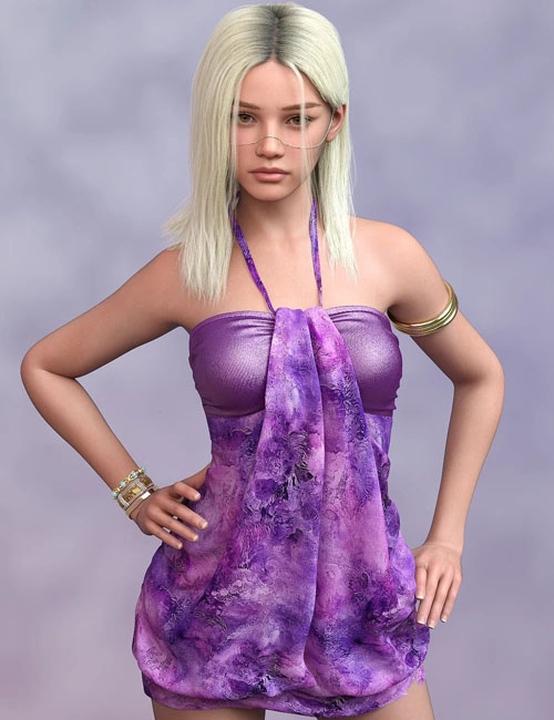 L3D Supreme SU Fashion Halter Dress Texture Add-On