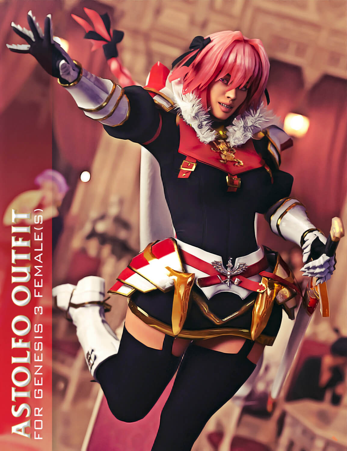 Astolfo Outfit for Genesis 3 Female