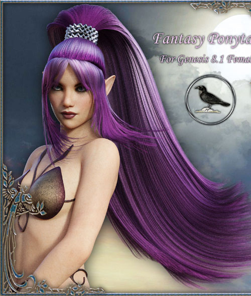 Fantasy Ponytail for Genesis 8.1 Female 