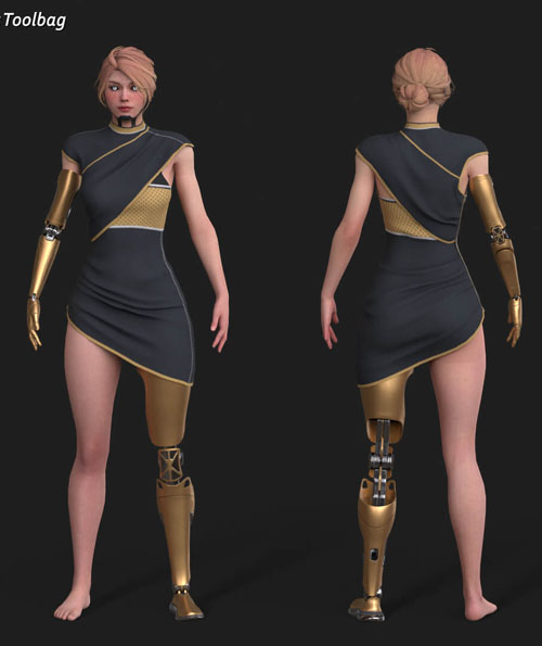 Cyber Girl R35 3D Model
