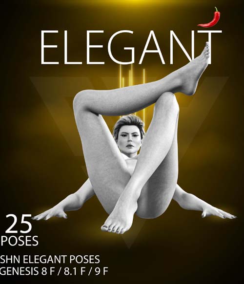 Shn Elegant Poses for Genesis 8F, 8.1F ,9F