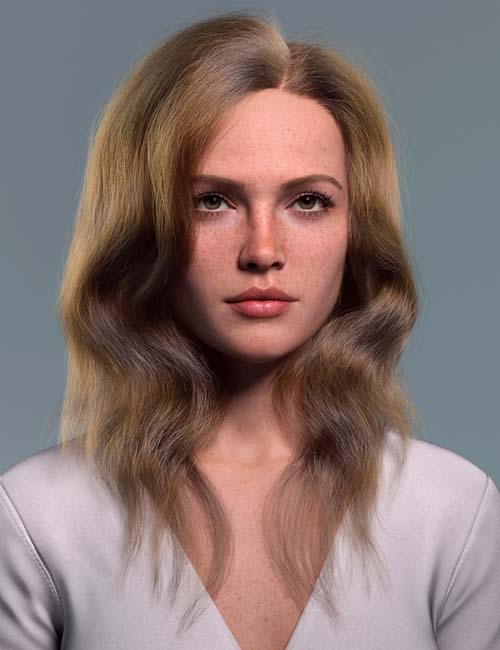 dForce Strand-Based Glamorous Wavy Style Hair for Genesis 9