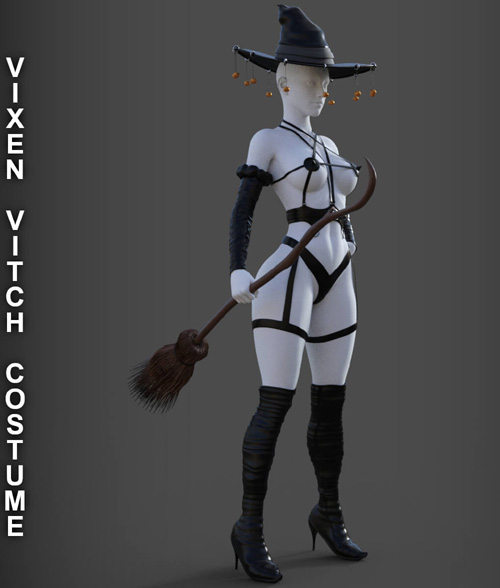 Vixen Witch Costume for Genesis 8 Female