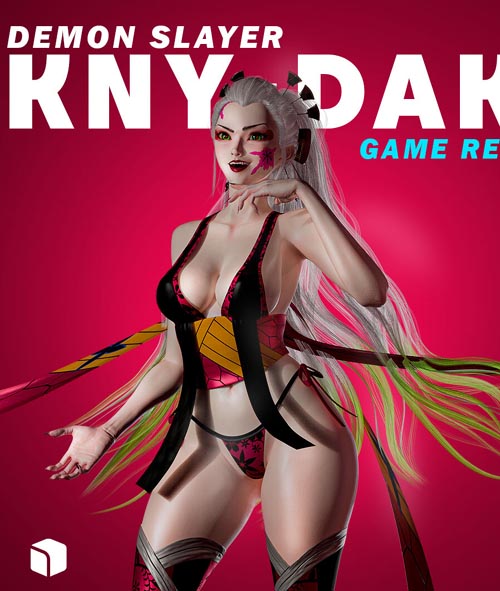 Daki - Kimetsu No Yaiba - UE5 - Blender 3D Model Unreal Engine R2 Studio