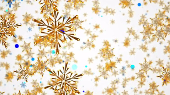 Snowflakes and Circles Motion Background