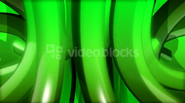 Rotating Green Abstract Shape