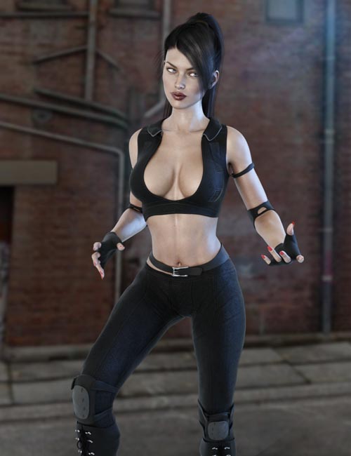 X-Fashion Combat Outfit for Genesis 3 Female(s)