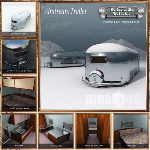 1950s Airstream Trailer with Removable Snow Caps