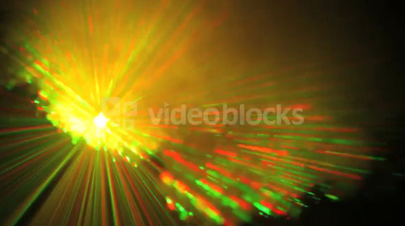 Blurry Red and Green Laser Swirl