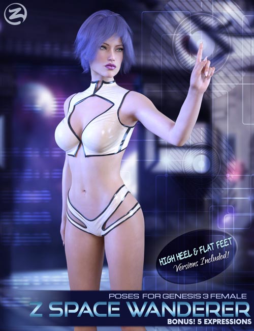 Z Space Wanderer - Poses and Expressions for Genesis 3 Female