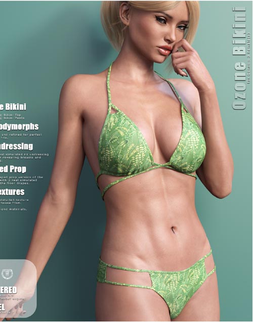Ozone Bikini for Genesis 3 Females